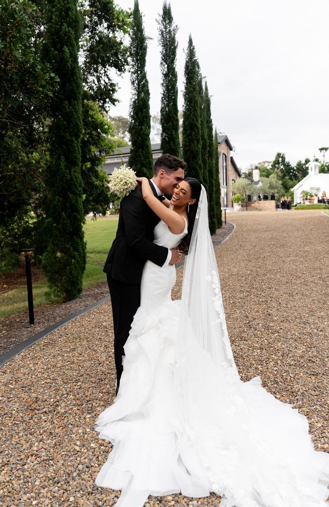 Former Broncos star Brodie Croft and Safina Bux marry on the Gold Coast ...