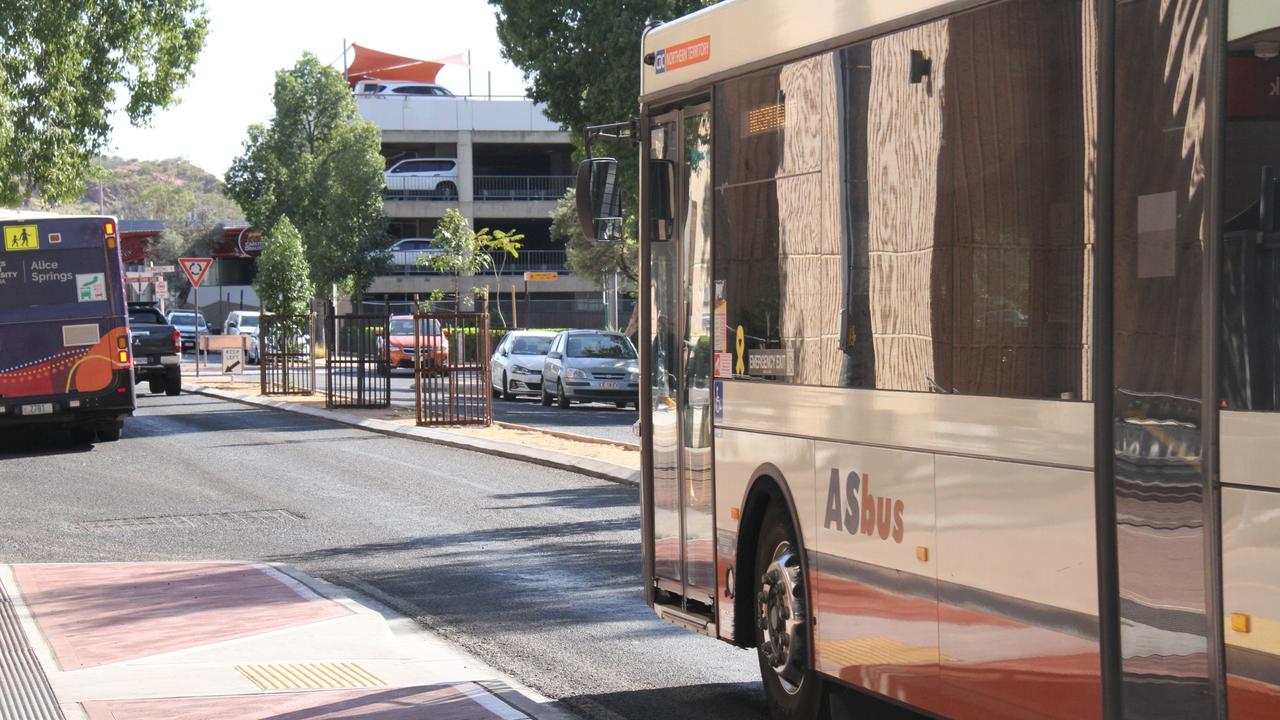 Buses on Hartley Street Wednesday morning. Picture: Gera Kazakov