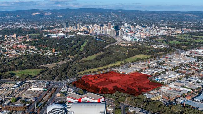 Aerial view of West End brewery site at Port Rd, Thebarton. Picture: Beyond Property