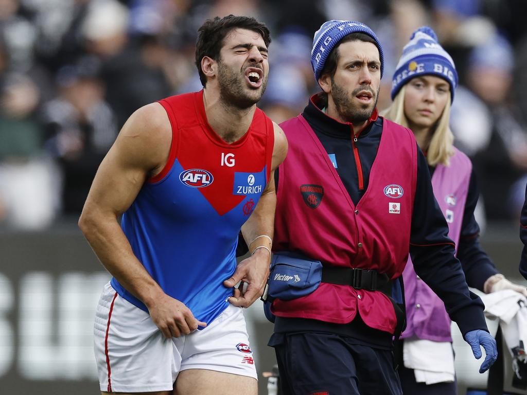 Christian Petracca is still recovering from his lacerated spleen. Picture: Michael Klein