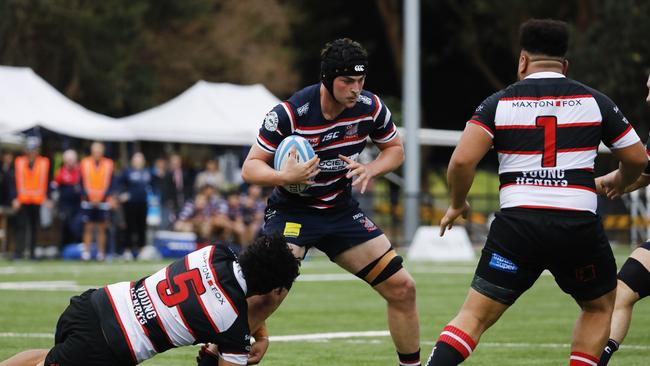 Jeremy Williams playing against West Harbour in the 2020 Shute Shield. Pic: Karen Watson.