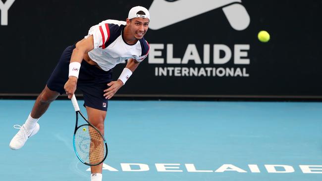 Alexei Popyrin’s serve was critical in his win. Picture: Sarah Reed/Getty Images