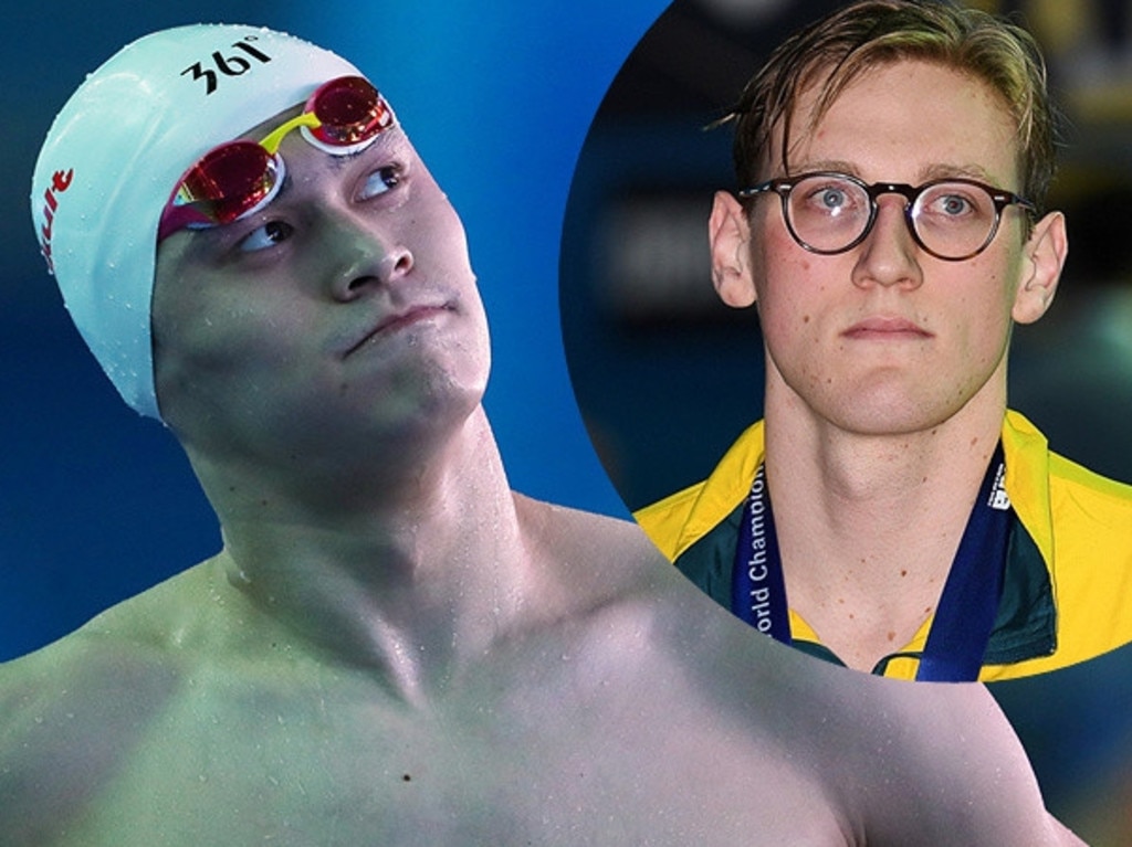 Chinese swimmer Sun Yang was publicly blasted by Aussie swimmer Mack Horton, who led a podium protest against him. Picture: Getty Images