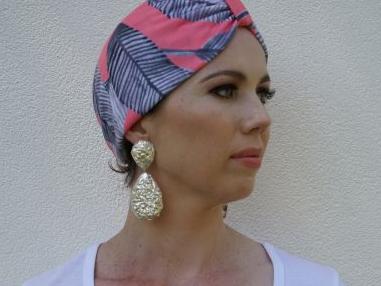 Vanessa in one of her turbans. Picture: Supplied