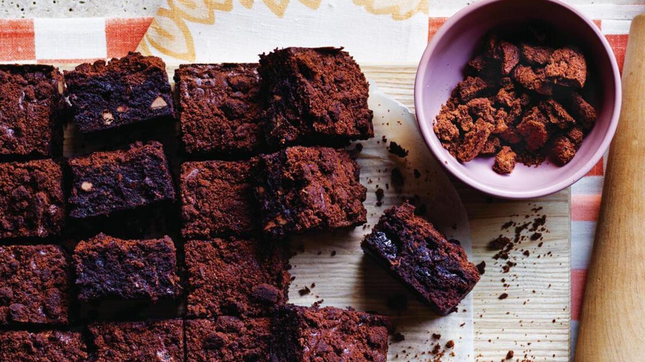 These chocolate brownies have an unusual ingredient.