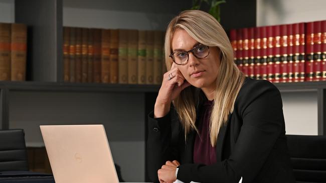 Blackburn family lawyer Kristy Bell says tenuous DNA evidence used to implicate an alternative suspect would never have been allowed against an accused. Picture: Lyndon Mechielsen