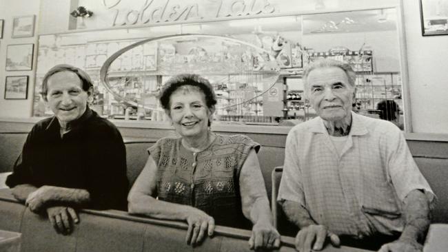 (L-R) John Adilinis, his sister Lola Raft and her husband Dennis ran The Golden Gate Cafe at The Entrance.