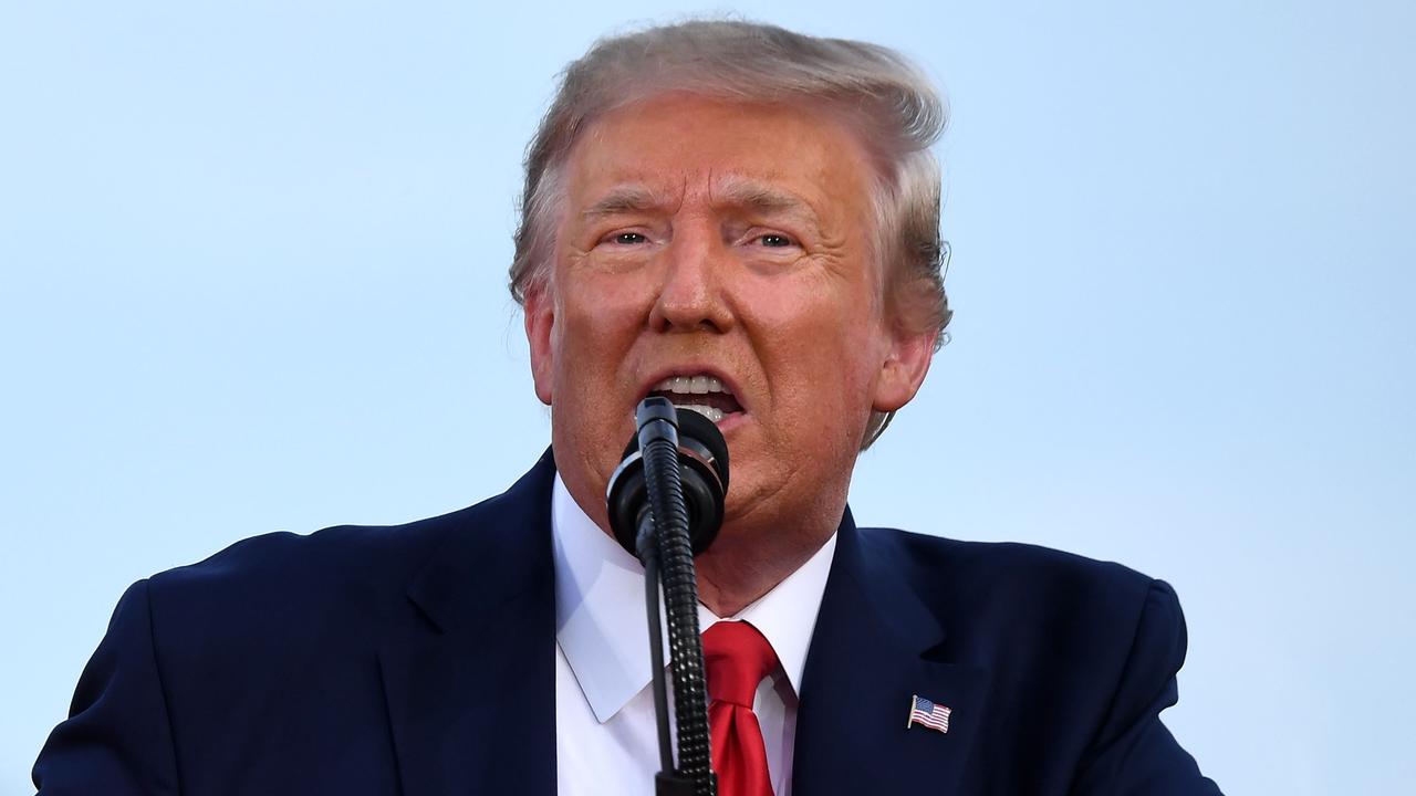 Donald Trump has said 99 per cent of America’s coronavirus infections are “totally harmless”, despite the nation recording a horror week of new cases. Picture: Saul Loeb/AFP