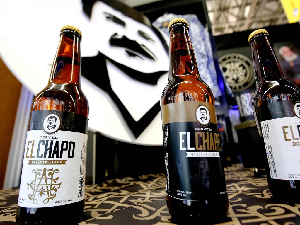 The drug lord’s daughter recently launched El Chapo beer. Picture: AFP