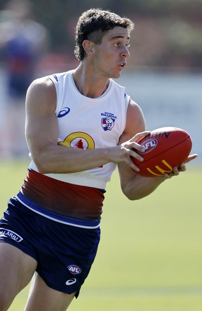 Bulldogs recruit Nick Coffield claimed the final spot in Tim Michell’s defence. Picture: Michael Klein