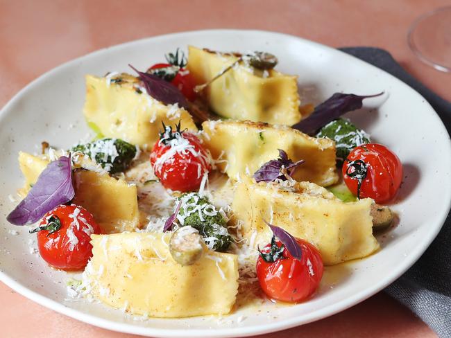 Restaurant review for Taste/Weekend of Ragazzone in Ballarat. The ricotta agnolotti. Picture Rebecca Michael.