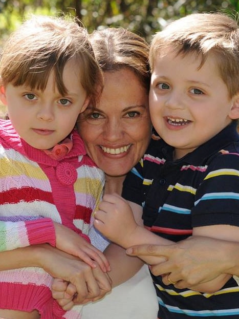 Maria Lutz with her children Martin and Elisa. Picture: Facebook