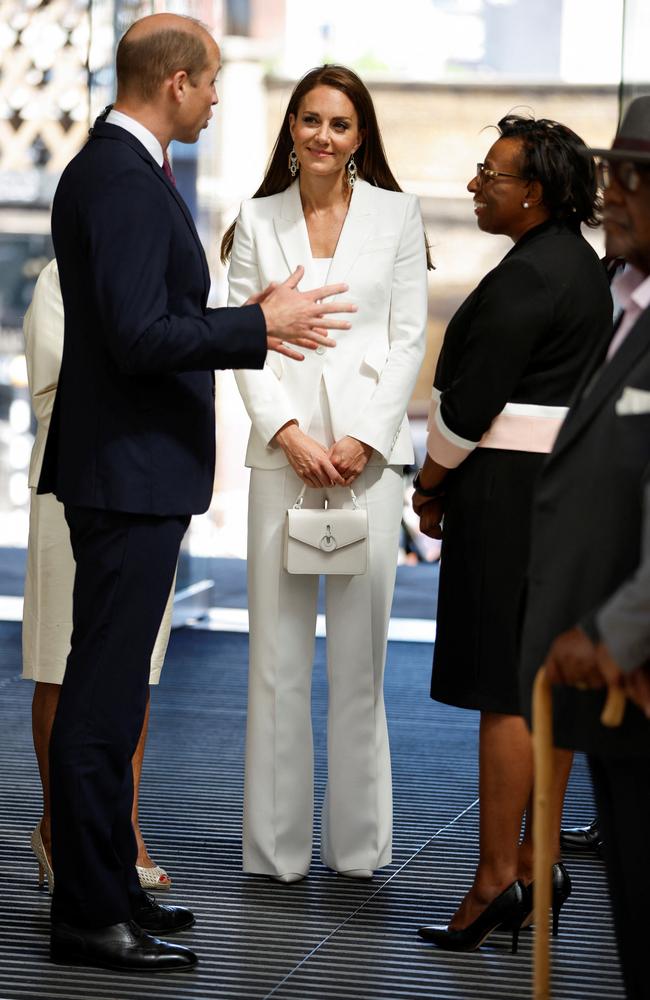 The Duke and Duchess attended the unveiling of the National Windrush Monument at Waterloo Station. Picture: John Sibley/WPA Pool/Getty Images