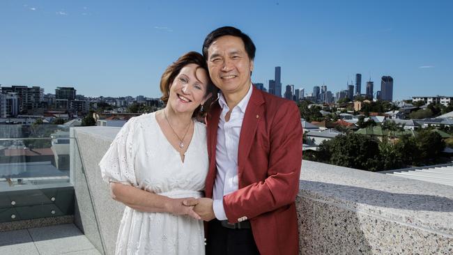 Artistic Director of Queensland Ballet Li Cunxin and wife Mary at the Thomas Dixon Centre after announcing their retirement one year ago. Picture: Lachie Millard