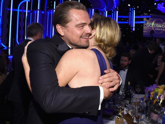 Leo and Kate embrace. Picture: Larry Busacca/NBC/NBCU Photo Bank