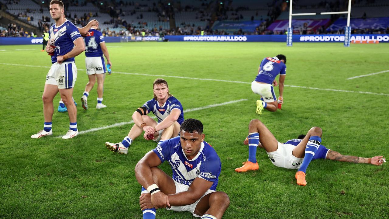 Several Bulldogs stars have been put on notice by coach Cameron Ciraldo after he called out their defensive woes on Monday. Picture: Matt King/Getty Images