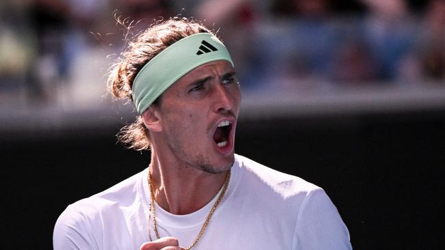 Alexander Zverev has drawn first blood in this clash. (Photo by WILLIAM WEST / AFP)