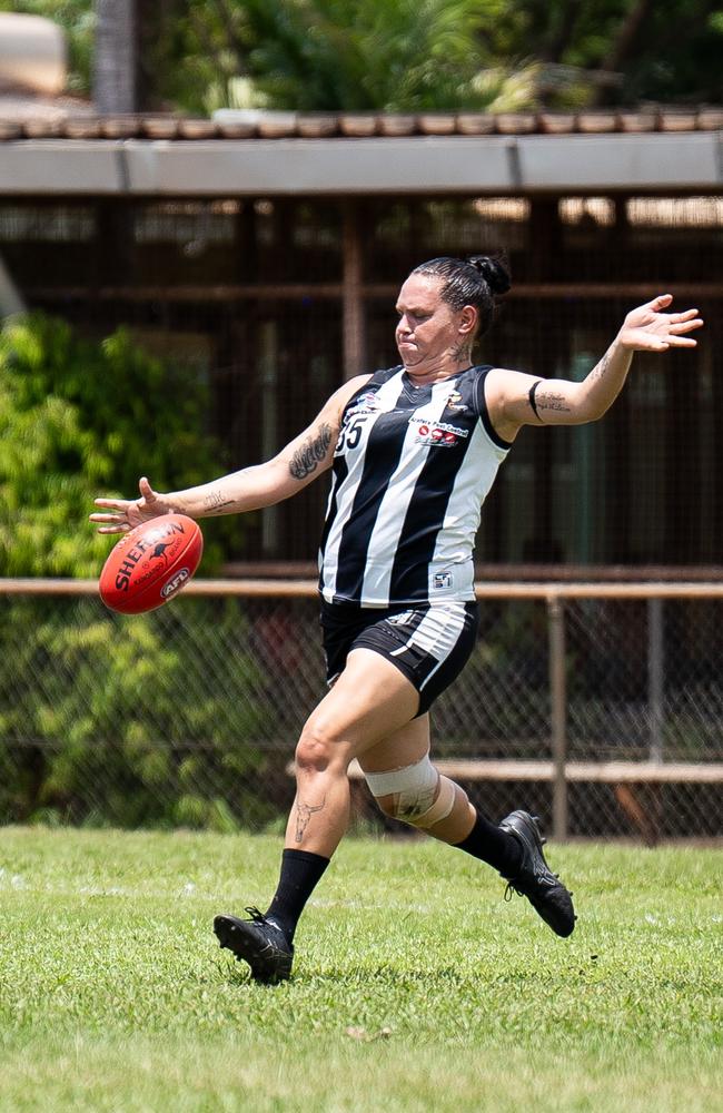 Action shots from NTFL Round 9 at Tiwi, 30 November 2024. Picture: Jack Riddiford / AFLNT Media