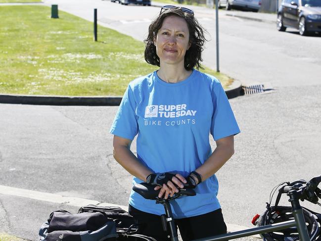 Bicycle Network Tasmania public affairs manager Alison Hetherington. Picture: MATT THOMPSON