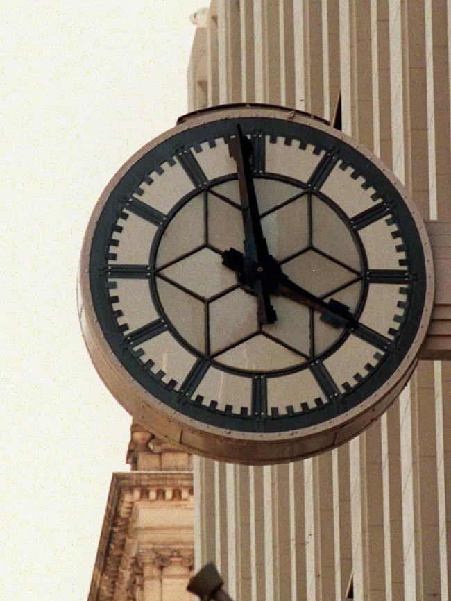 The Myer clock in 1997.