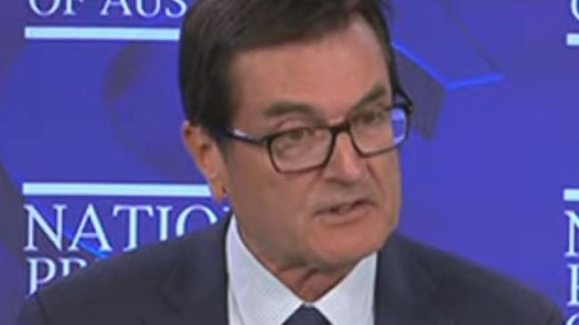 Greg Combet, Chair of the Net Zero Economy Authority, addresses National Press Club. Picture: ABC