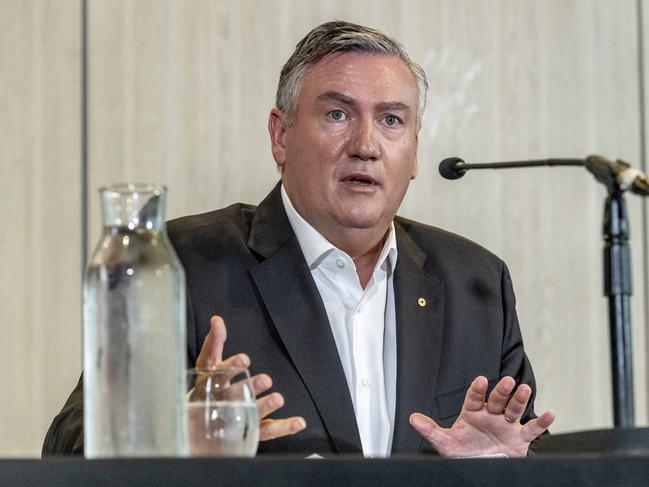 Eddie McGuire at the Collingwood Football Club press conference.