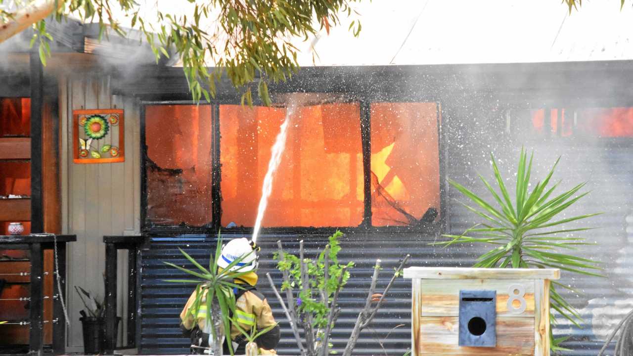 House fire on May St, Roma. Picture: Jorja McDonnell