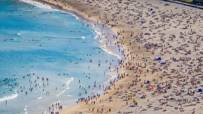 Preview: Bondi Beach was already packed in September and summer’s still a long way off.