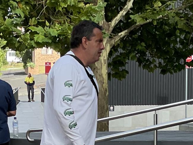 Timothy Marchment, 47, of Blue Bay, arriving at Wyong Local Court where he pleaded guilty to commercial drug supply. Picture: NewsLocal