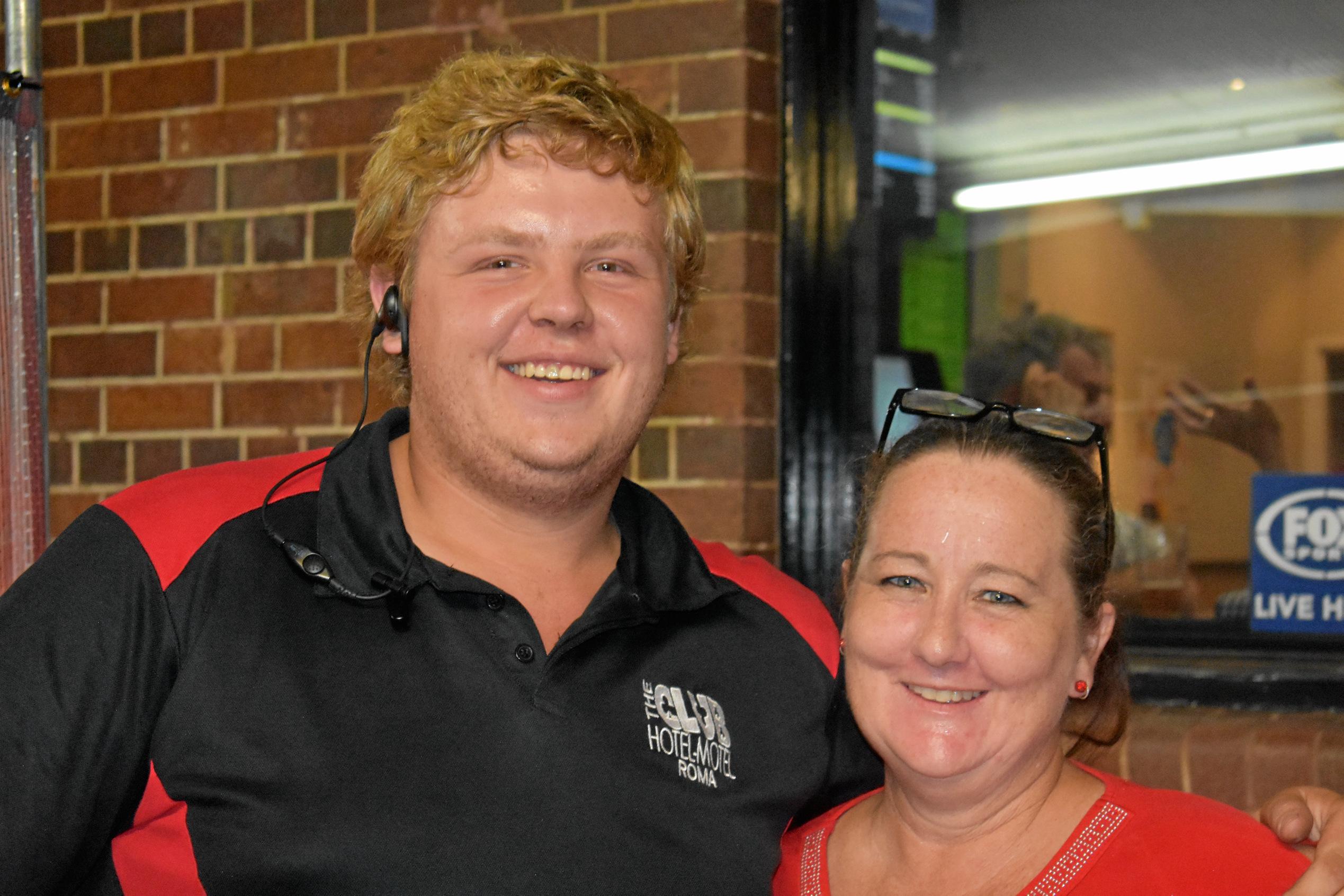 Ross MacKenzie and Madonna Zerk man the door. Picture: Ellen Ransley