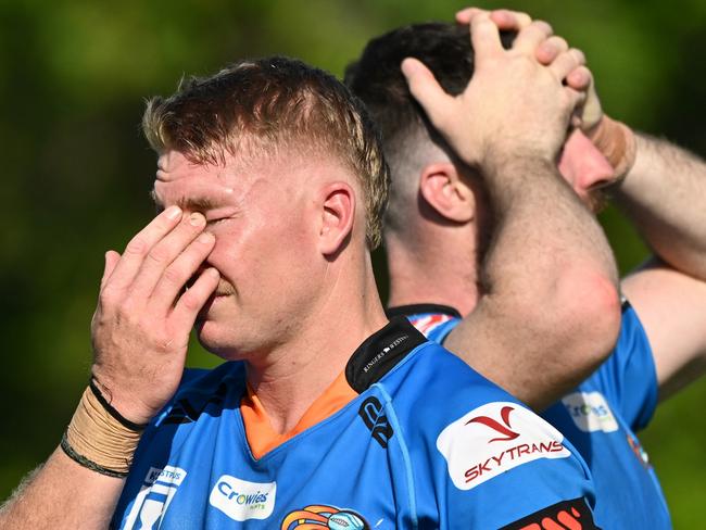 Northern Pride centre Will Partridge after the loss to Redcliffe Dolphins in the Hostplus Cup preliminary final at Barlow Park. The Pride went down 16-17 to the Dolphins in golden point. Picture: Emily Barker