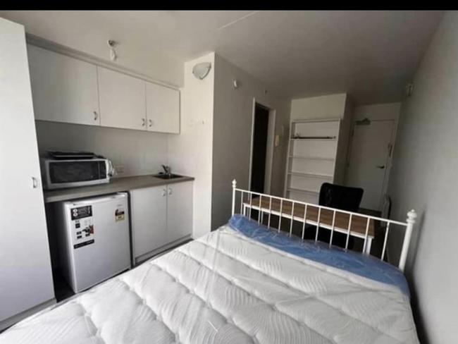 A “studio apartment” without a stove has been listed for rent in Melbourne, attracting heavy backlash as the city’s rental market continues to surge.