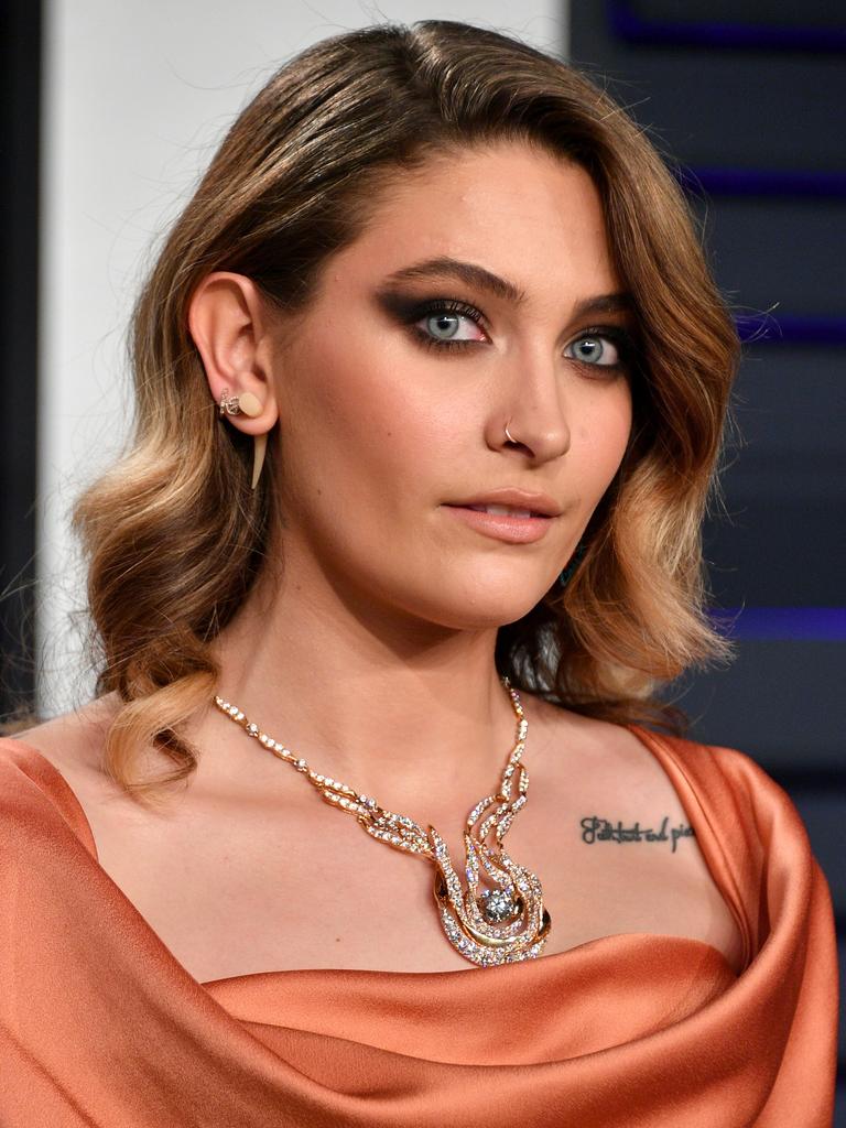 Paris at the 2019 Vanity Fair Oscar Party. Picture: Getty 