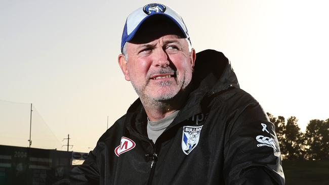 Bulldogs rugby league coach Dean Pay poses for a portrait at Belmore Oval, ahead of the Bulldogs V Parra game this weekend. Picture: Brett Costello