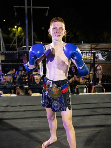 Luke Fraser, 14, is the Muay Thai State Champion