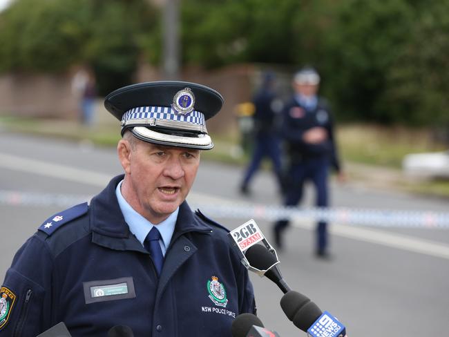 NSW Police Superintendent Rob Critchlow speaks to the media in Carlingford after a five-year-old boy died on June 8. He believes Mr Deutscher was “worth his weight in gold”. Picture: AAP Image/Angelo Velardo