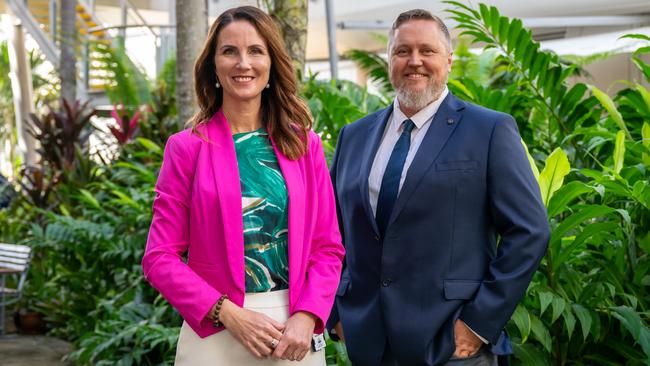 Cairns Regional Council mayor Amy Eden and deputy mayor Brett Olds. Picture Emily Barker.