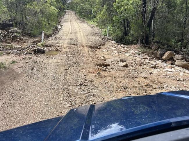 Roads to Hidden Valley Cabins have been damaged due to record breaking floods in the area.