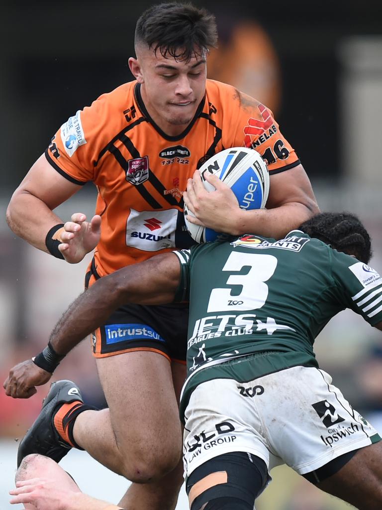 PROMISING young Melbourne Storm forward Tino Fa’asuamaleaui playing for Easts Tigers in 2018.