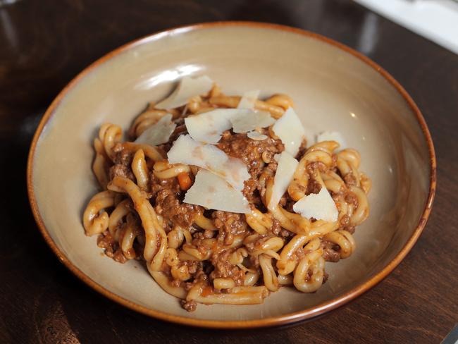 Casereccie pasta with bolognaise ragu at Tipo 00. Picture: Nicole Cleary