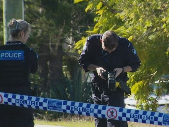 Police at the scene of a fatal hit and run in Daisy Hill. Picture: Supplied/Nine