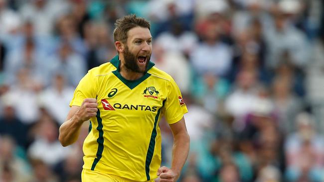 Andrew Tye has thrown his name up as a World Cup bolter due to his excellent death bowling. Picture: AFP