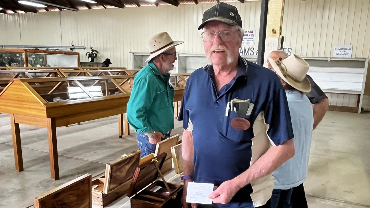 Eric Gibson from the South Burnett Woodcrafters at the Kingaroy Show on Saturday, May 3 2025.