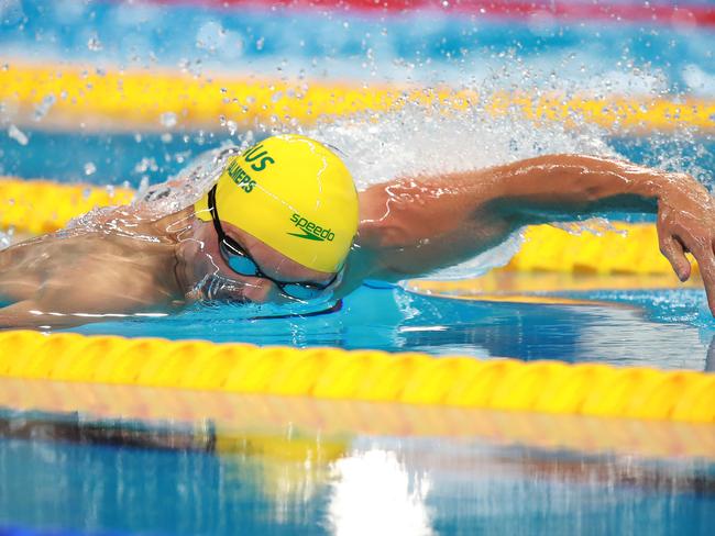 Australia's Kyle Chalmers in his 100m freestyle Semi Final on Day 4 of the swimming at the Rio 2016 Olympic Games. Picture. Phil Hillyard