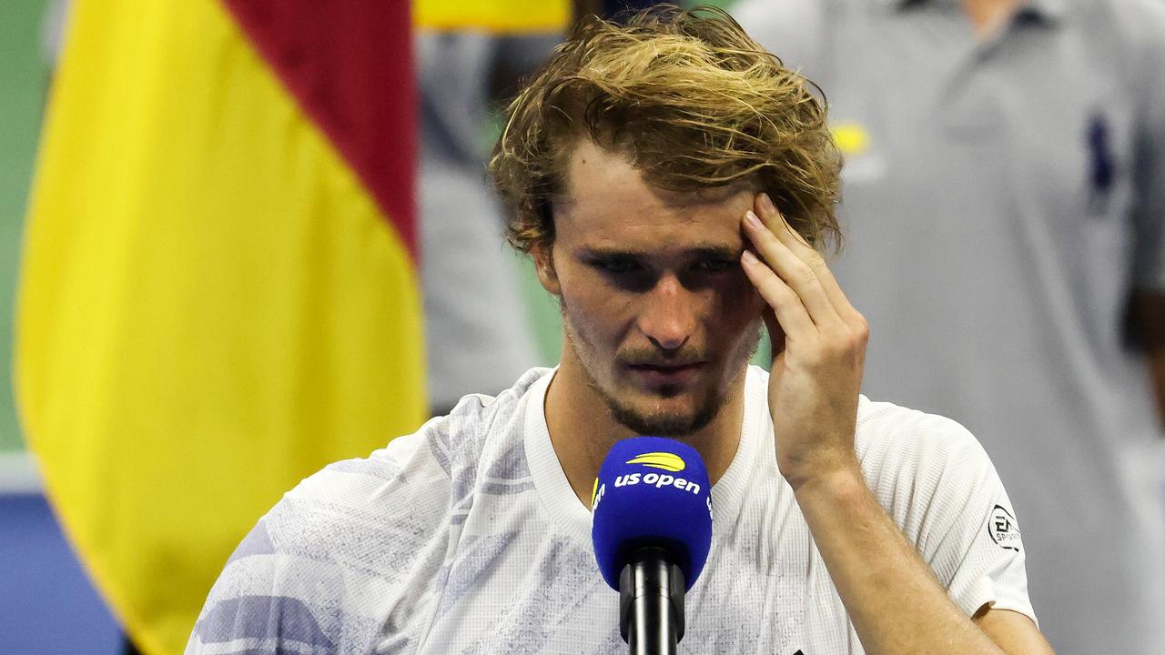 Alexander Zverev broke down in an emotional speech after losing the US Open men’s final.