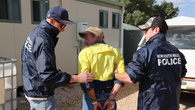 One of the eight people arrested across three states following a six-year investigation into suspected historic and ongoing child abuse in southern NSW. Picture: NSW Police