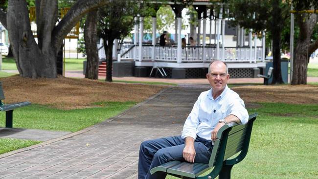 Gympie MP Tony Perrett chills in Memorial Park. Picture: Scott Kovacevic