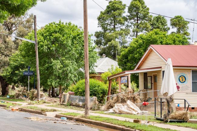 Huge storms late Sunday caused a massive flash flood in the middle of the night in Eugowra, with houses washed off their foundations, and cars and other items strewn though the town. Picture: Chris Watson/Farmpix Photography