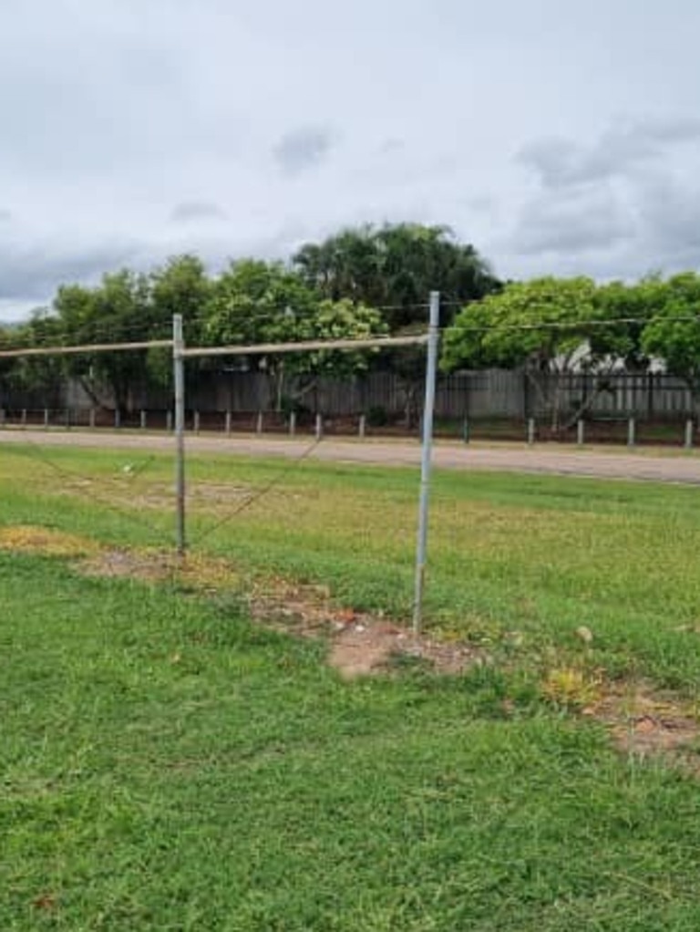 Fencing on the property was damaged when thieves stole the organisation's ute and drove through it.