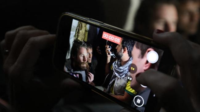 The American speaks with reporters in Damascus, Syria. Picture: Abdulaziz Ketaz/AFP/Getty Images